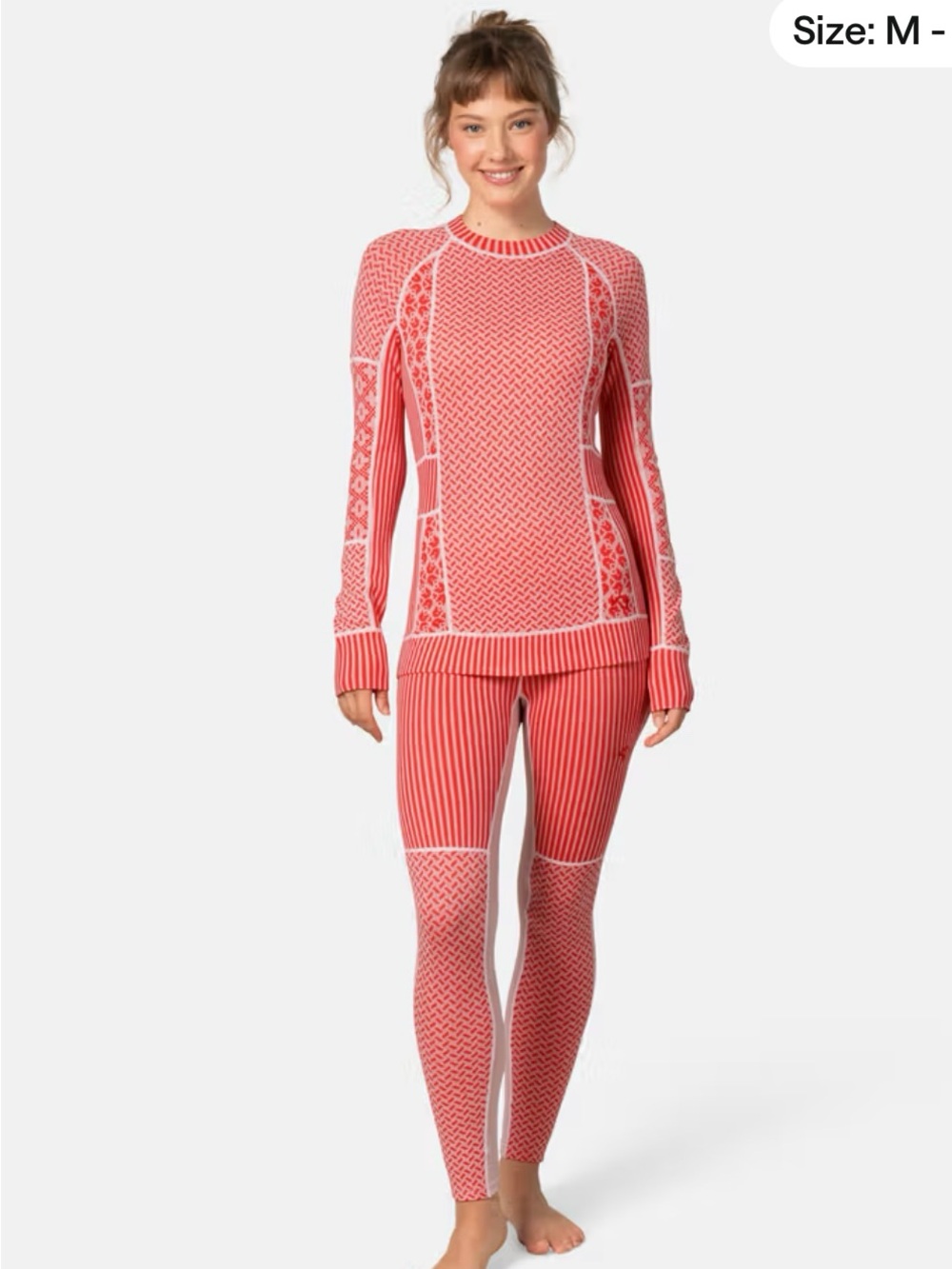 Kari Traa | Smekker Long Sleeve Baselayer - 100% Merino Wool - Gum Pink